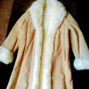Womens 100% leather full length coat